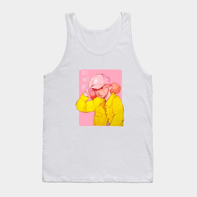 Pink girl illustration Tank Top by The F* cake